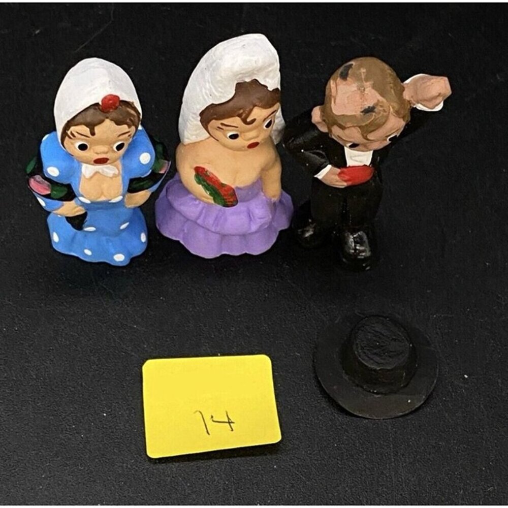 Spanish Flamenco Dancer Matador Mud People Lot 3 Clay Terra Cotta Alborox #14 - Picture 8 of 8